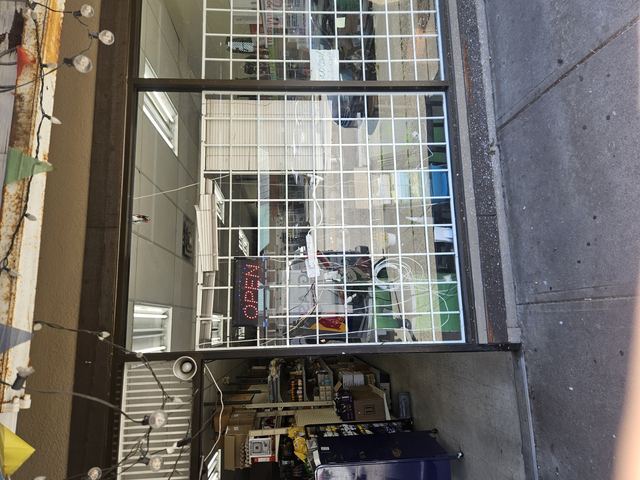 Glass block windows on a commercial building